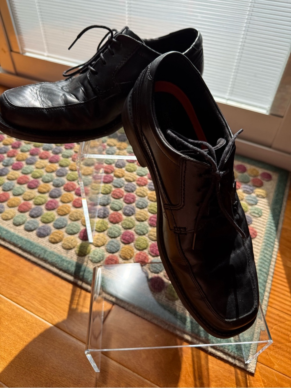 Classic Black Men's Lace-Up Dress Shoes by ROCKPORT